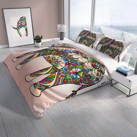 Monohome Elephant 3D Pamuk Saten Çift Kişilik 200x220 cm Nevresim Takımı