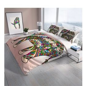Monohome Elephant 3D Pamuk Saten Çift Kişilik 200x220 cm Nevresim Takımı