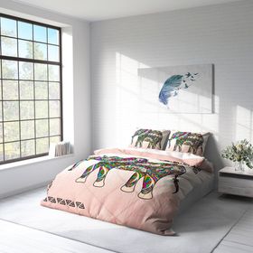Monohome Elephant 3D Pamuk Saten Çift Kişilik 200x220 cm Nevresim Takımı