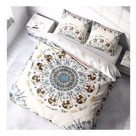 Monohome Elephant Mantra 3D Pamuk Saten Çift Kişilik Nevresim Takımı