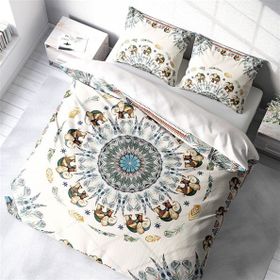 Monohome Elephant Mantra 3D Pamuk Saten Çift Kişilik Nevresim Takımı
