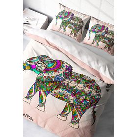 Monohome Elephant Naturel Renkli Çift Kişilik 200x220 cm Nevresim Takımı