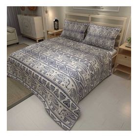Monohome Ethnic Elephant Jakar Dokuma Pamuklu 3d Dijital Baskı Pike Takımı