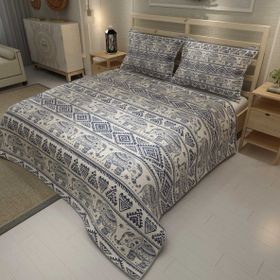 Monohome Ethnic Elephant Jakar Dokuma Pamuklu 3d Dijital Baskı Pike Takımı