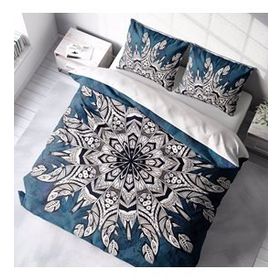 Monohome Ethnic Mandala 3 3d Pamuk Saten Çift Kişilik Nevresim Takımı