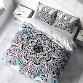Monohome Ethnic Mandala2 3D Pamuk Saten Çift Kişilik Nevresim Takımı