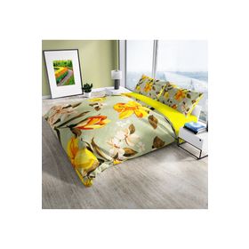 Monohome Excited Flowers Naturel Renkli Çift Kişilik 200x220 cm Nevresim Takımı