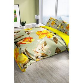 Monohome Excited Flowers Naturel Renkli Çift Kişilik 200x220 cm Nevresim Takımı