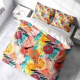 Monohome Exotic Fruits 3D Pamuk Saten Çift Kişilik Nevresim Takım