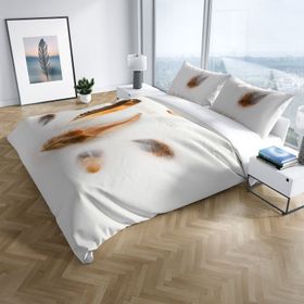 Monohome Feather 200x220 cm 3D Pamuk Saten Çift Kişilik Nevresim Takımı