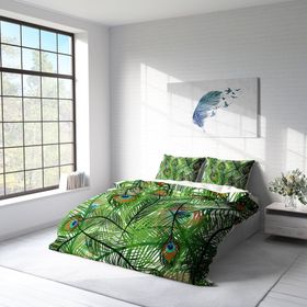 Monohome Feathers 3D Pamuk Saten Çift Kişilik 200x220 cm Nevresim Takımı