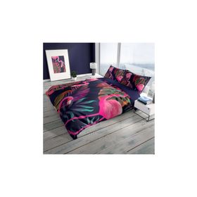 Monohome Flamingo I 3D Pamuk Saten Çift Kişilik 200x220 cm Nevresim Takımı