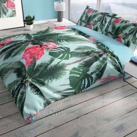 Monohome Flamingo II 3D Pamuk Saten Çift Kişilik 200x220 cm Nevresim Takımı