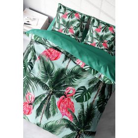 Monohome Flamingo II 3D Pamuk Saten Çift Kişilik 200x220 cm Nevresim Takımı