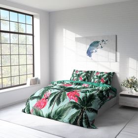 Monohome Flamingo II 3D Pamuk Saten Çift Kişilik 200x220 cm Nevresim Takımı