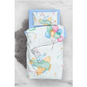 Monohome Flaying Rabbit 3D Pamuk Saten Bebek Nevresim Takımı Seti