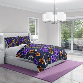 Monohome Floral 3D Pamuk Saten Çift Kişilik 200x220 cm Nevresim Takımı