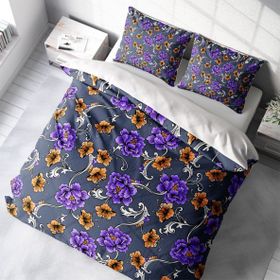 Monohome Floral 3D Pamuk Saten Çift Kişilik 200x220 cm Nevresim Takımı