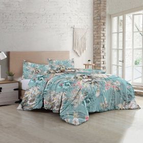 Monohome Floral Desing Luxury Pamuk Saten Çift Kişilik Nevresim Takımı