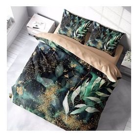 Monohome Floral Watercolor 3D Pamuk Saten Çift Kişilik Nevresim Takımı