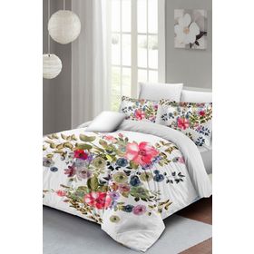 Monohome Flower Dance 3d Pamuk Saten Çift Kişilik Nevresim Takımı Set