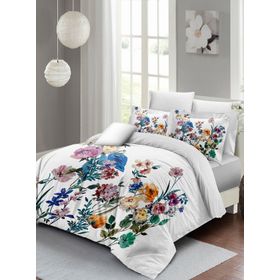 Monohome Flower Mix 3D Pamuk Saten Çift Kişilik Nevresim Takım