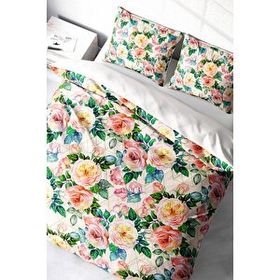 Monohome Flower Spring 3D Pamuk Saten Çift Kişilik Nevresim Takım