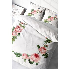 Monohome Flower-White Naturel Çift Kişilik Nevresim Takımı
