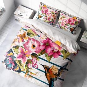 Monohome Fly 3D Pamuk Saten Çift Kişilik 200x220 cm Nevresim Takımı