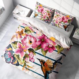 Monohome Fly 3D Pamuk Saten Çift Kişilik 200x220 cm Nevresim Takımı