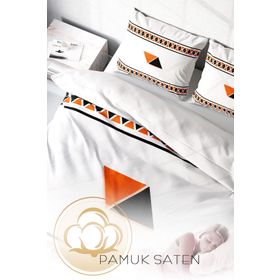 Monohome Geo 3D Pamuk Saten Çift Kişilik Nevresim Takımı