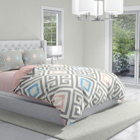 Monohome Geometri 3D Pamuk Saten Çift Kişilik 200x220 cm Nevresim Takımı