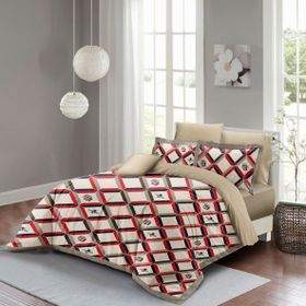 Monohome Geometric Design 3D Pamuk Saten Çift Kişilik Nevresim Takım