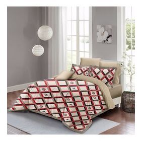 Monohome Geometric Design 3D Pamuk Saten Çift Kişilik Nevresim Takım