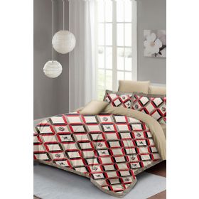 Monohome Geometric Design 3D Pamuk Saten Çift Kişilik Nevresim Takım