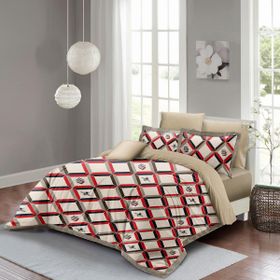 Monohome Geometric Design 3D Pamuk Saten Çift Kişilik Nevresim Takım