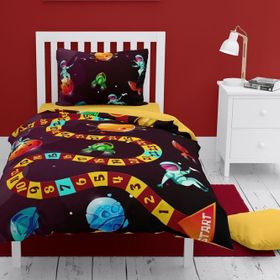 Monohome Gezegen Sayılar 3D Pamuk Saten Renkli Çocuk 160x220 cm Nevresim Takımı