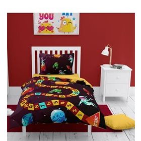 Monohome Gezegen Sayılar 3D Pamuk Saten Renkli Çocuk 160x220 cm Nevresim Takımı