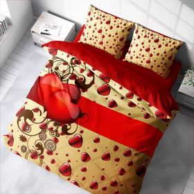 Monohome Gift Sevgililer Günü Pamuk Saten Çift Kişilik Nevresim Takımı