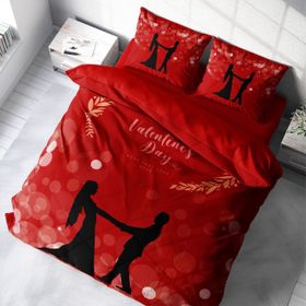 Monohome Gift Sevgililer Günü Pamuk Saten Çift Kişilik Nevresim Takımı