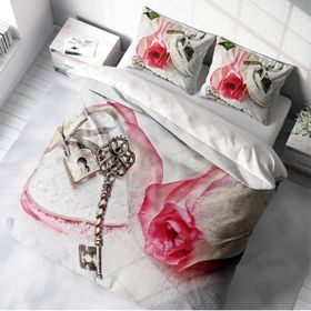Monohome Gift Sevgililer Günü Pamuk Saten Çift Kişilik Nevresim Takımı