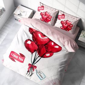Monohome Gift Sevgililer Günü Pamuk Saten Çift Kişilik Nevresim Takımı