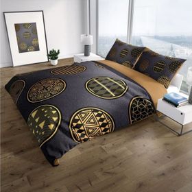 Monohome Gold Black Circle 3D Renkli Çift Kişilik 200x220 cm Nevresim Takımı