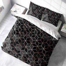 Monohome Gold Cube 3d Pamuk Saten Çift Kişilik Nevresim Takımı