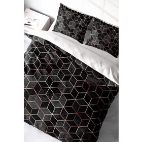 Monohome Gold Cube 3d Pamuk Saten Çift Kişilik Nevresim Takımı