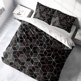 Monohome Gold Cube 3d Pamuk Saten Çift Kişilik Nevresim Takımı