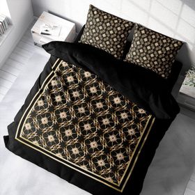 Monohome Gold Deco 3D Pamuk Saten Çift Kişilik Nevresim Takımı