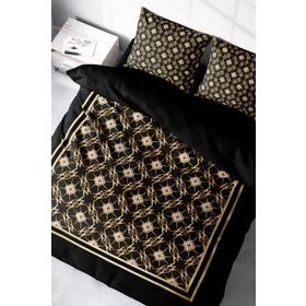 Monohome Gold Deco 3D Pamuk Saten Çift Kişilik Nevresim Takımı