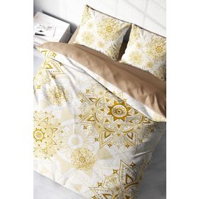 Monohome Gold Luxury 3D Pamuk Saten Çift Kişilik 200x220 cm Nevresim Takımı
