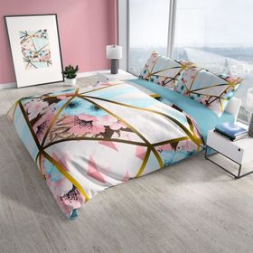 Monohome Goldline Flowers 3D Pamuk Saten Çift Kişilik 200x220 cm Nevresim Takımı
